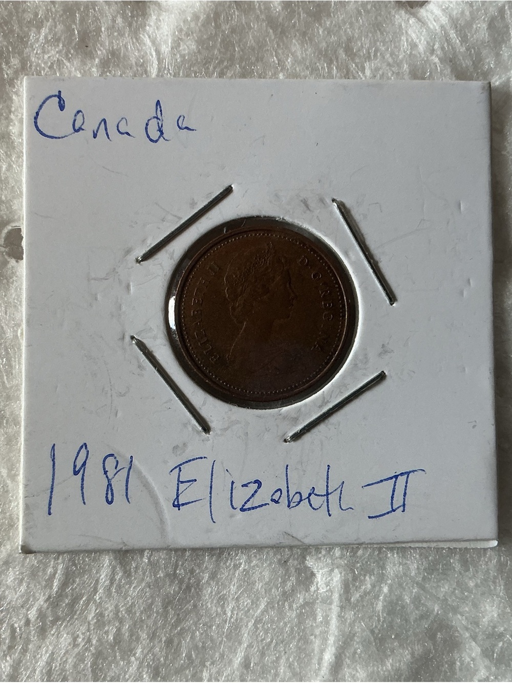 1981 Canadian Elizabeth II Coin - Brown Copper Tone